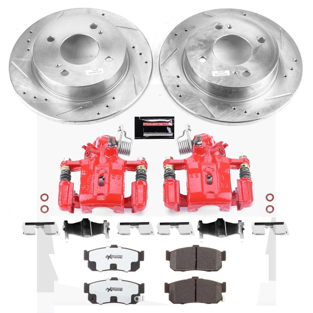 Power Stop KC740-26 Z26 Street Warrior Rear Brake Kit Infiniti Nissan For INFINITI G20 1999-2001, Nissan Sentra 2000-2001 [Model Specific]