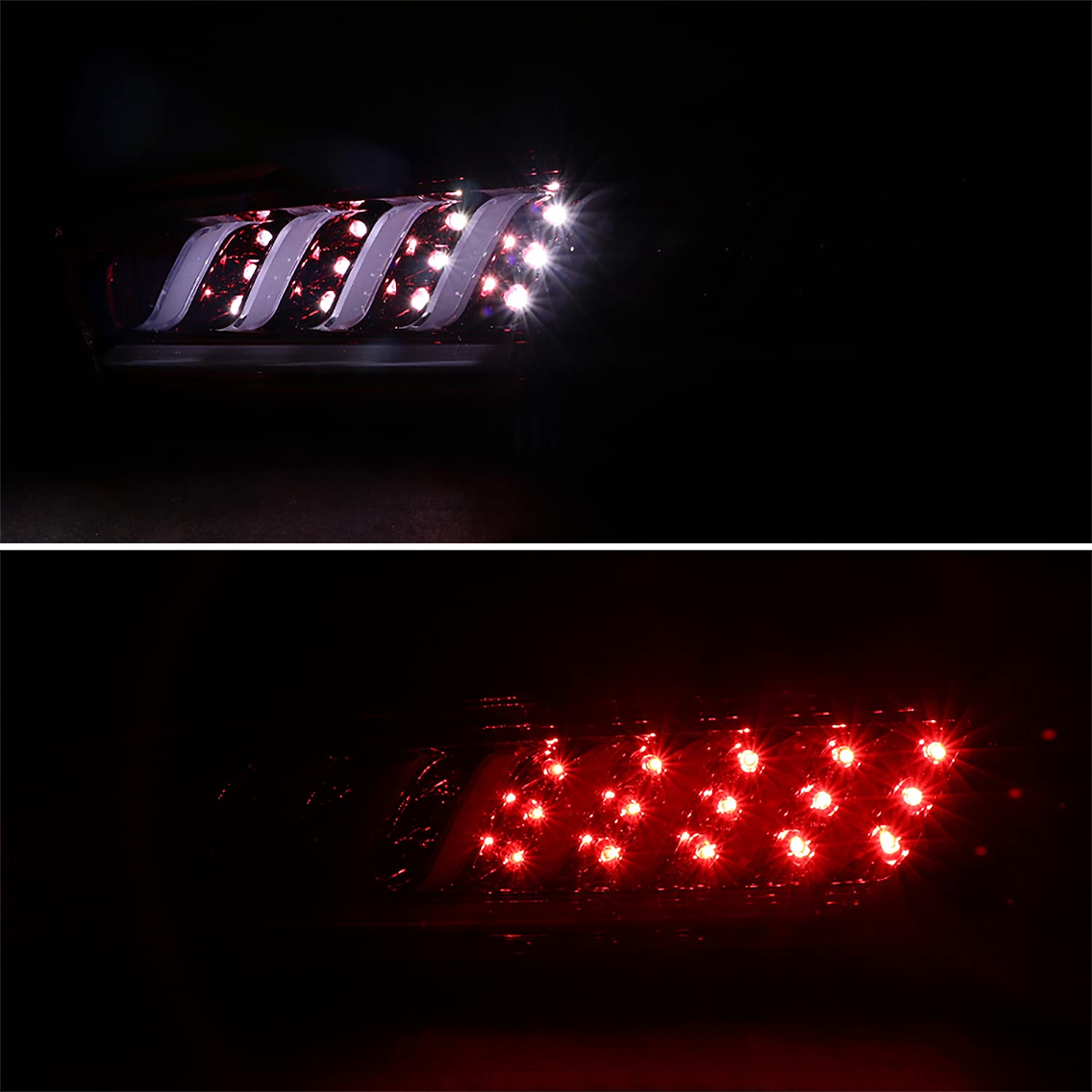 LED Tail Lights Spec-D Tuning Red Lens Compatible with 2016-2018 Chevy Camaro with factory LED type tail lights, Left + Right Pair Assembly
