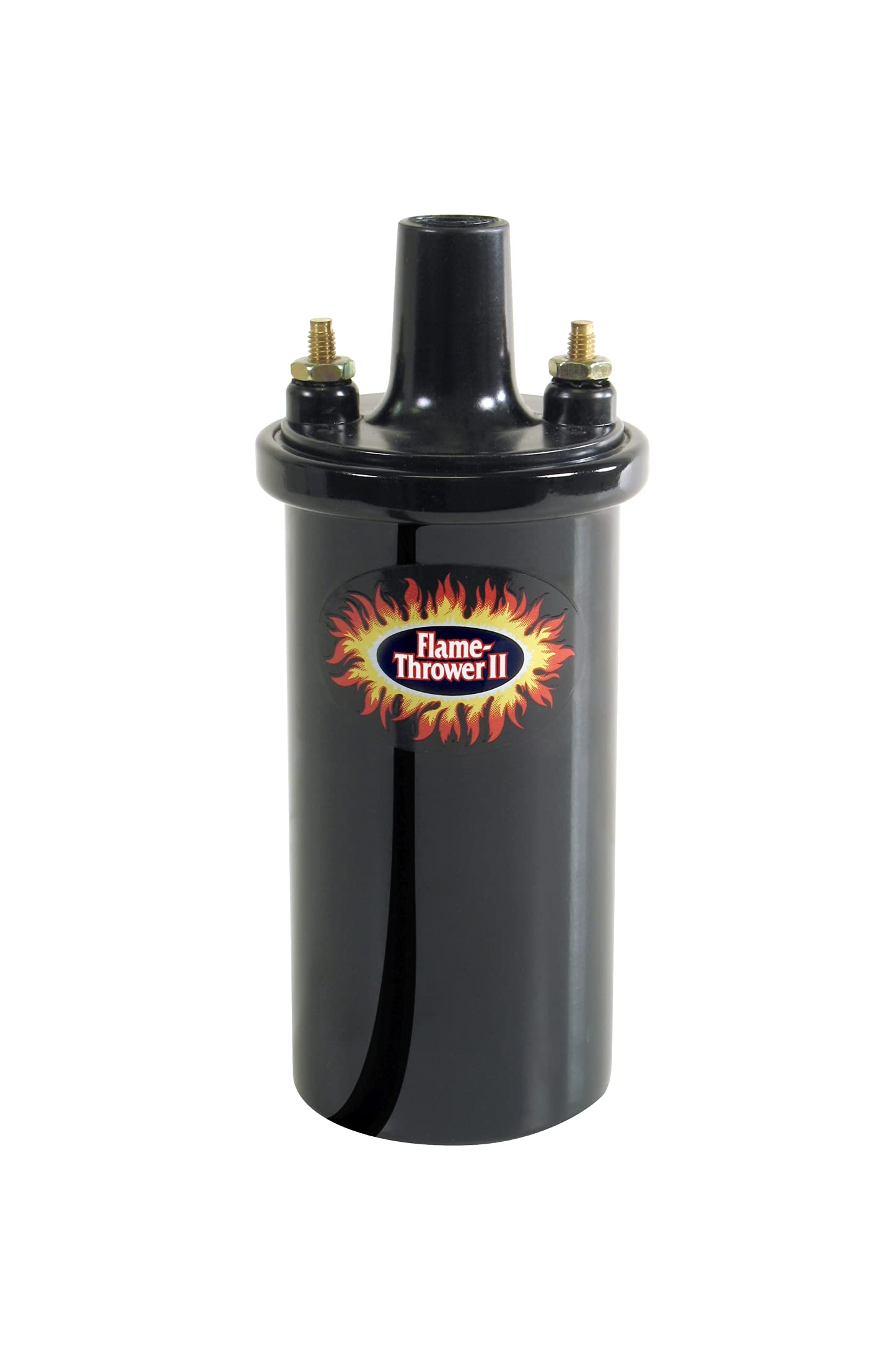 Flame-Thrower II Pertronix Ignition Coil, 45,000 Volt 0.6 Ohm, 12 Volt, Black Epoxy