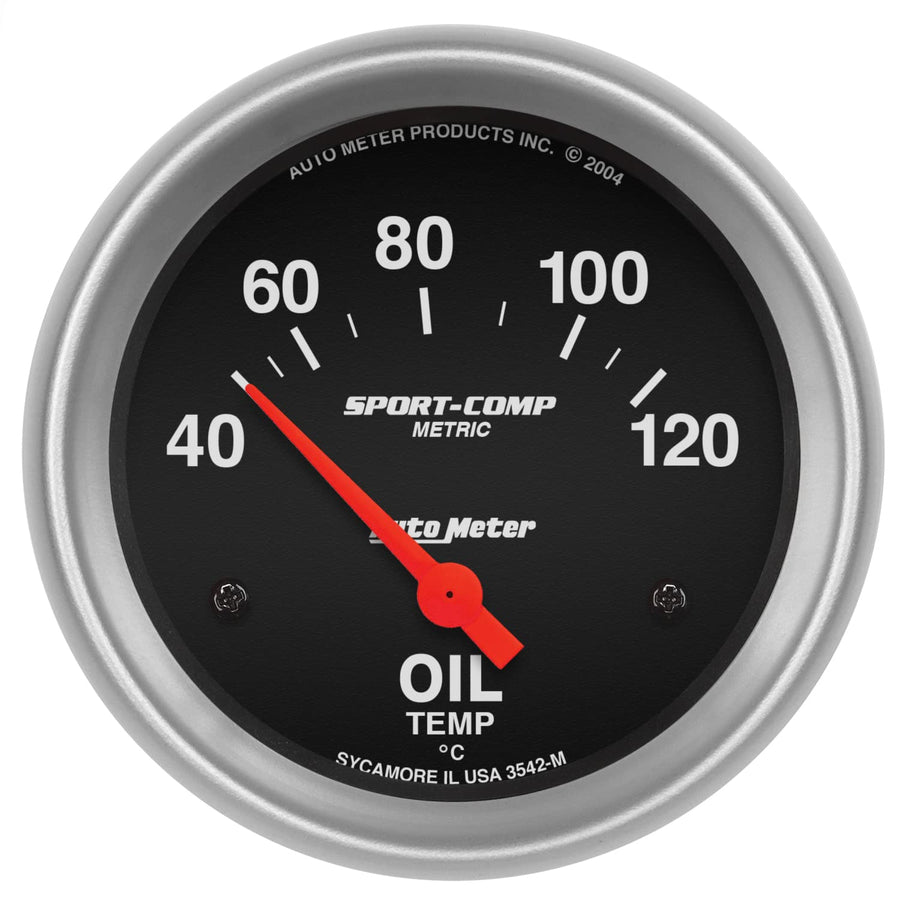 Auto Meter Sport-Comp 3542-M Electric Metric Oil Temperature Gauge,2.625 in.