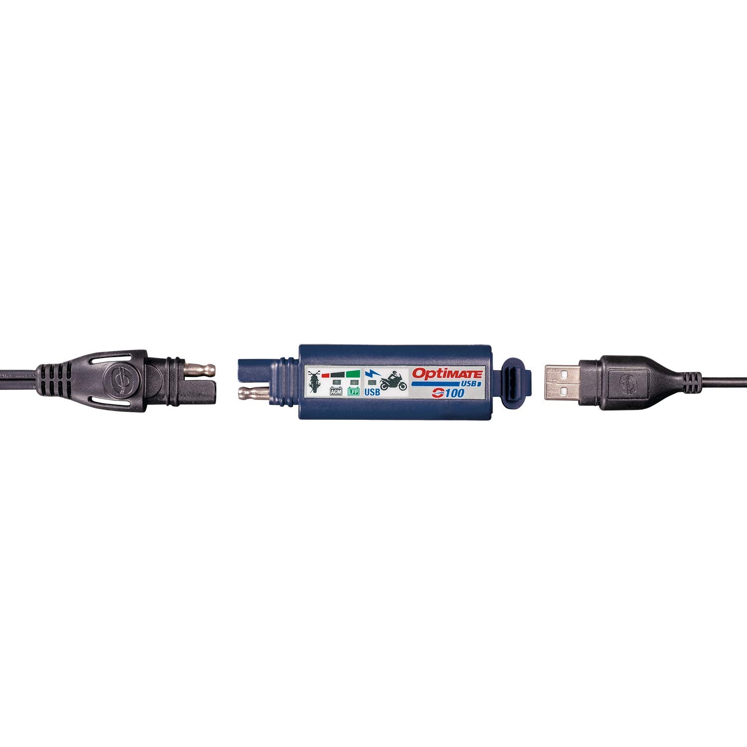 OptiMATE Tecmate USB O-100, Combination 2400mA USB Charger and 3-LED Battery Monitor, With Vehicle Battery Protection