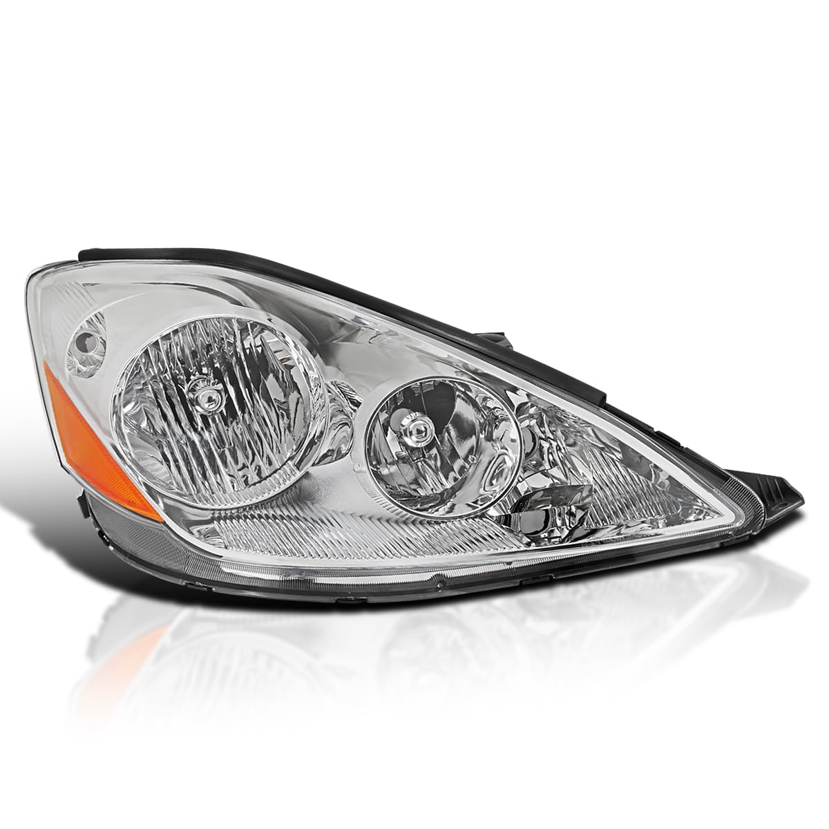 Passenger Side Right Spec-D Tuning Chrome Headlight Compatible with 2006-2010 Toyota Sienna