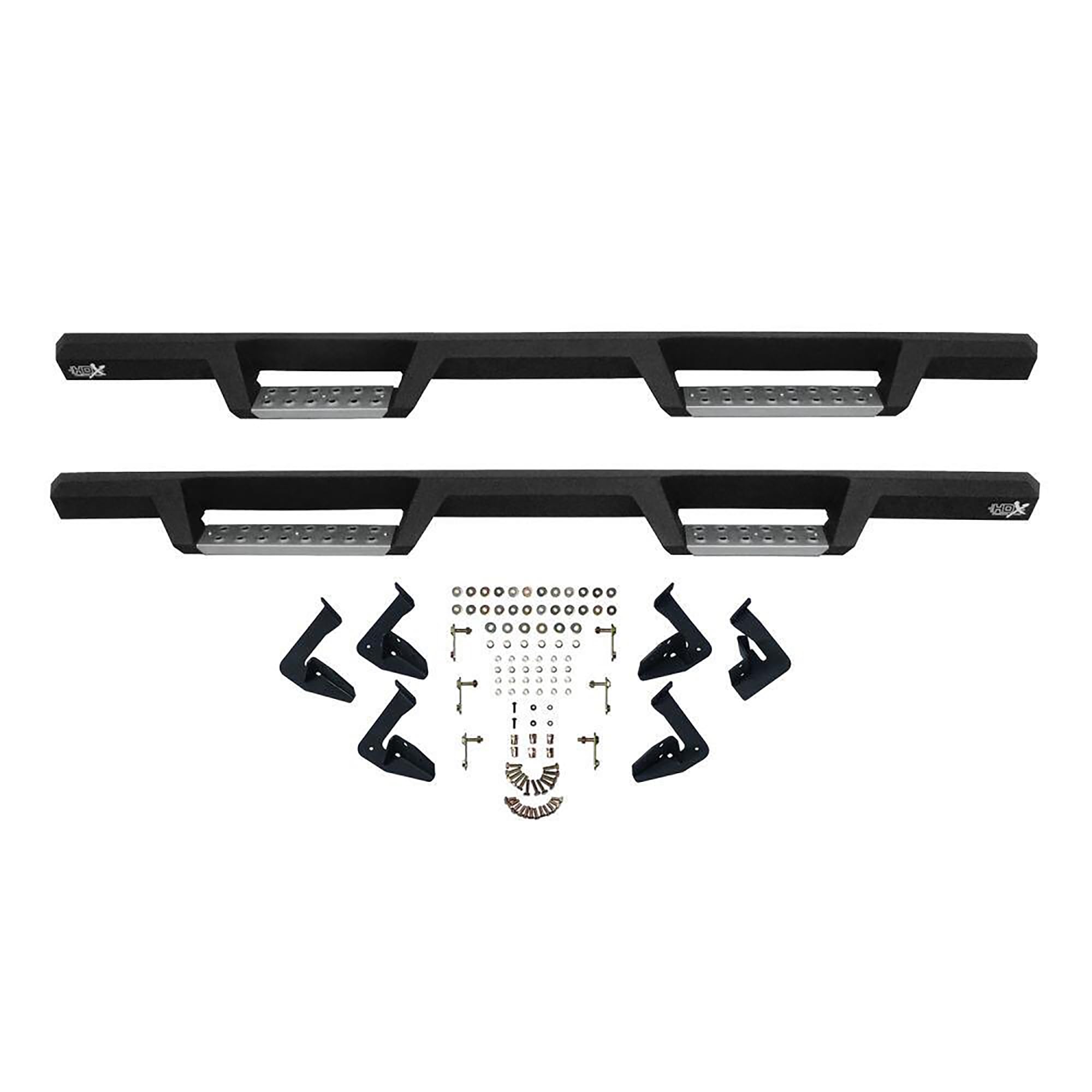 Westin HDX 56-139452 Stainless Drop Nerf Bars fits 2015-2025 F-150 2022-2025 F-150 Lightning 2017-2025 F-250 F-350 F-450 F-550 Crew Cab Textured Black Pair