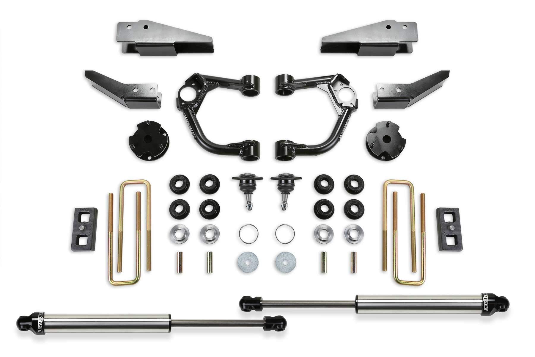 Fabtech K2323DL Control Arm Ball Joint Lift System 3.5 in. Lift w/Dirt Logic 2.25 Resi Rear Shock/Intrusion Beam Kit Incl. PN [FTS22293/FTS22296/FTS811482] Lift System