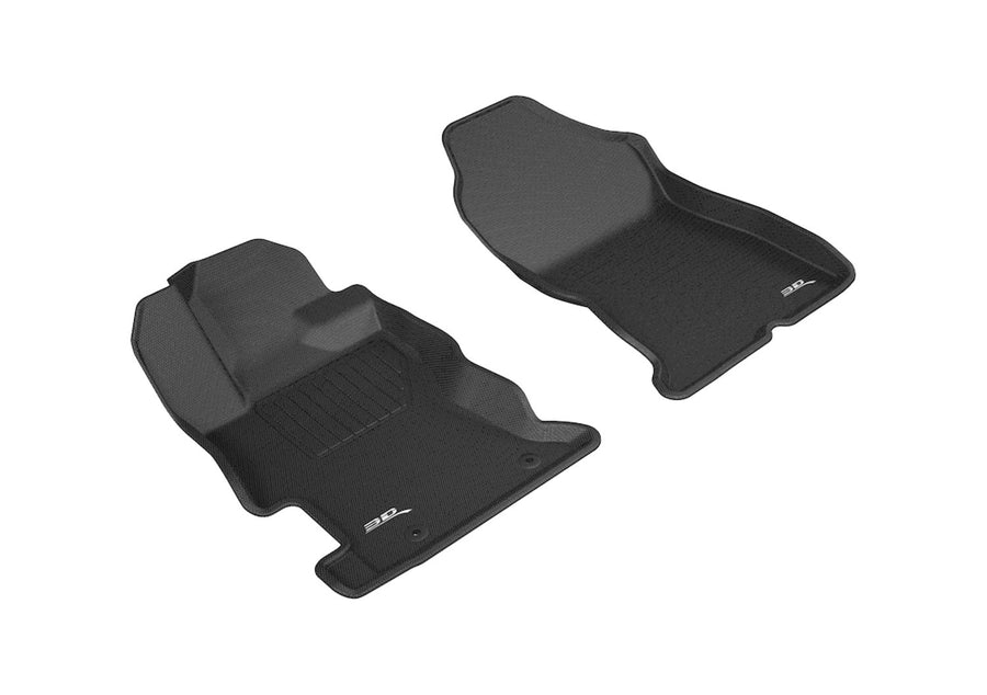 3D MAXpider KAGU Custom Fit Floor Mat (BLACK) Compatible with SUBARU IMPREZA/CROSSTREK 2018-2023 - Front Row
