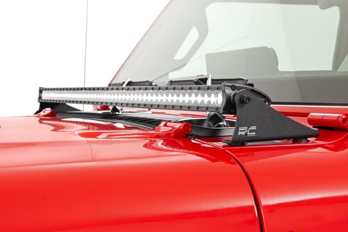 50" Rough Country Single Row LED Light Bar - 19,200 Lumens Cree LEDs, 240W Spot Beam, Off-Road Waterproof Lighting for Jeeps, Truck & UTV