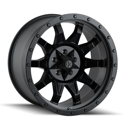 Matte Black/Black Dirty Life ROADKILL Beadlock Wheel with Painted Finish (17 x 8.5 inches /6 x 120 mm, 6 mm Offset)