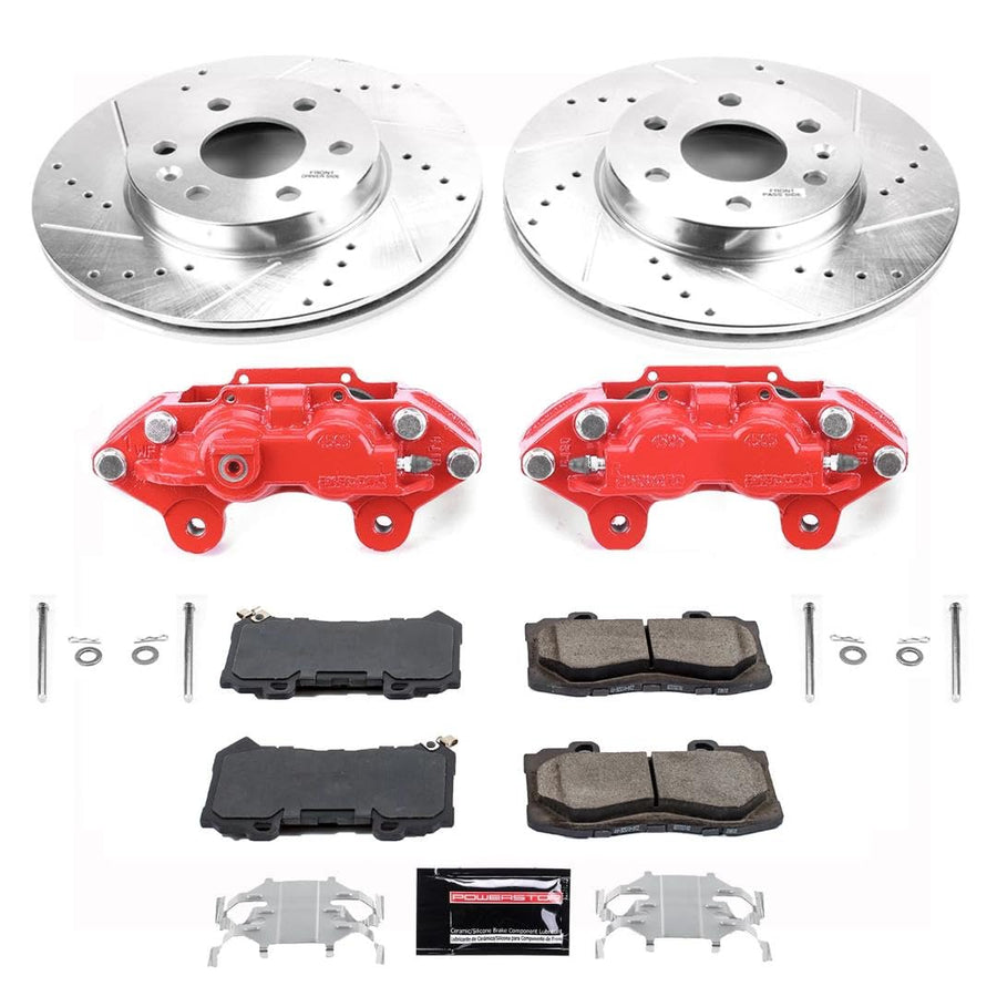 Power Stop Z23 Evolution Sport Front Brake Caliper Kit- Brake Pads, Brake Rotors and Brake Calipers