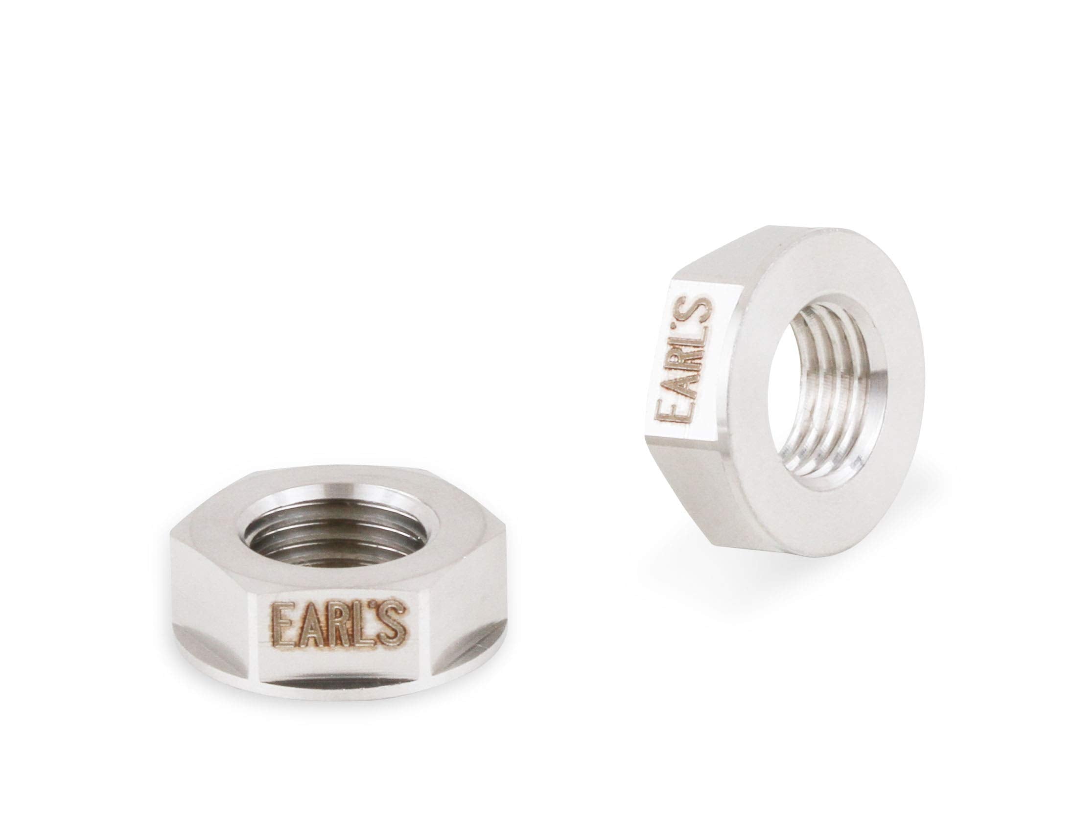 3An Flanged Bulkhead Nut, S.S, Earl's 2 Pk
