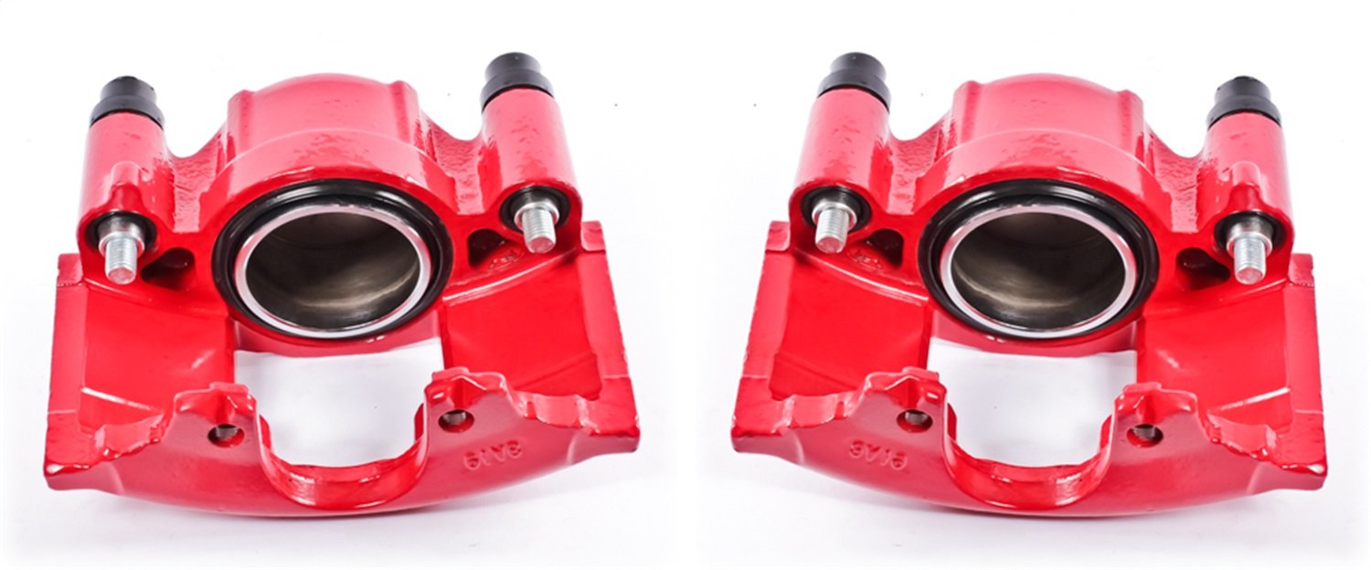 Power Stop S4299 High-Temp Front Pair of Red Powder Coated Calipers For Deville Astro C1500 C2500 Express K1500 K2500 Tahoe Ram 1500 Safari Savana Yukon [Application Specific]