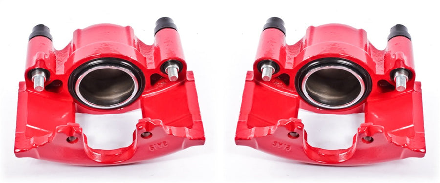 Power Stop S4299 High-Temp Front Pair of Red Powder Coated Calipers For Deville Astro C1500 C2500 Express K1500 K2500 Tahoe Ram 1500 Safari Savana Yukon [Application Specific]