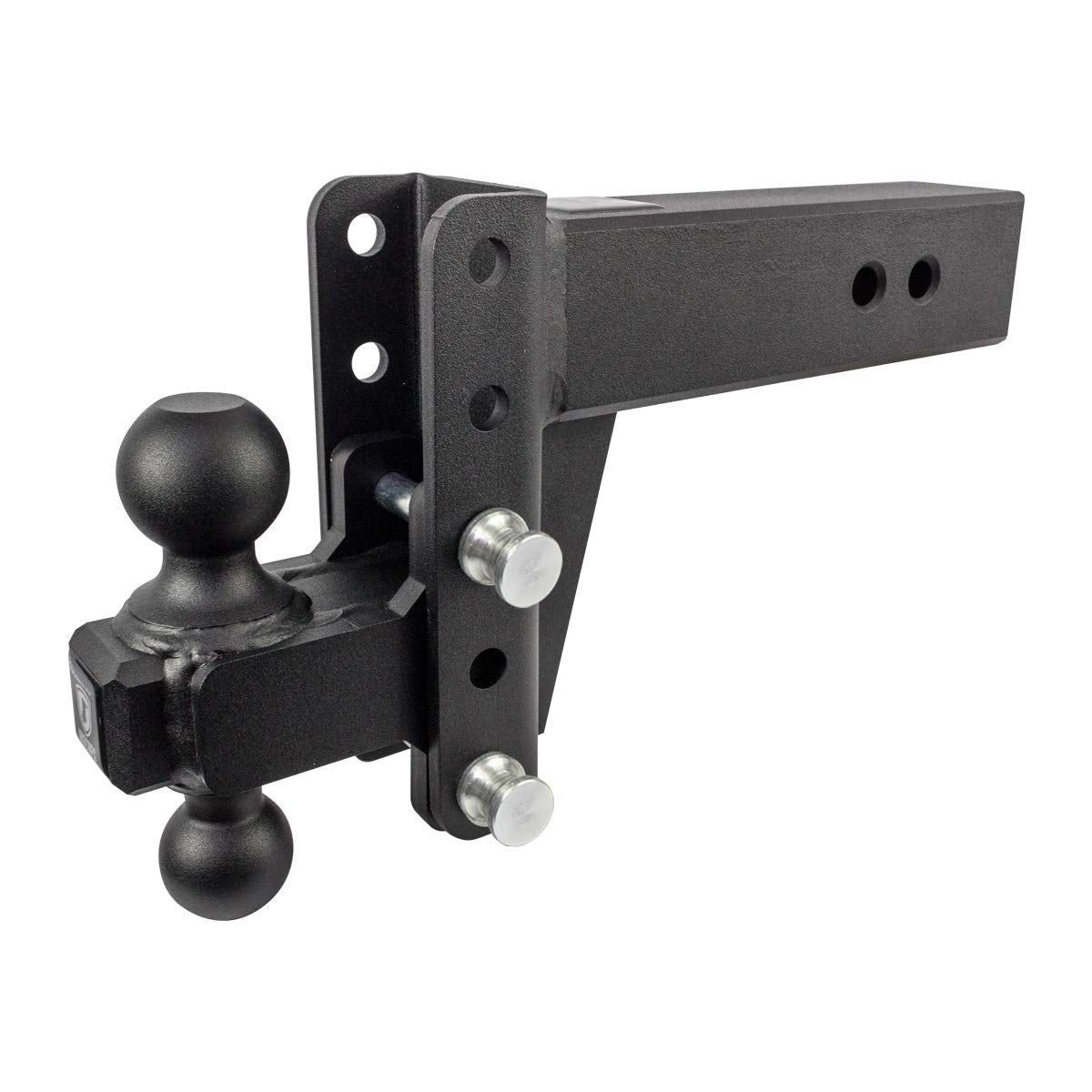 3.0" Adjustable Heavy Duty Trailer Hitch - BulletProof Hitches (22,000 lb. Rating) - 4" Drop/Rise Trailer Hitch with 2" & 2-5/16" Dual Ball - Powder Coat, Solid Steel, Corrosion-Resistant
