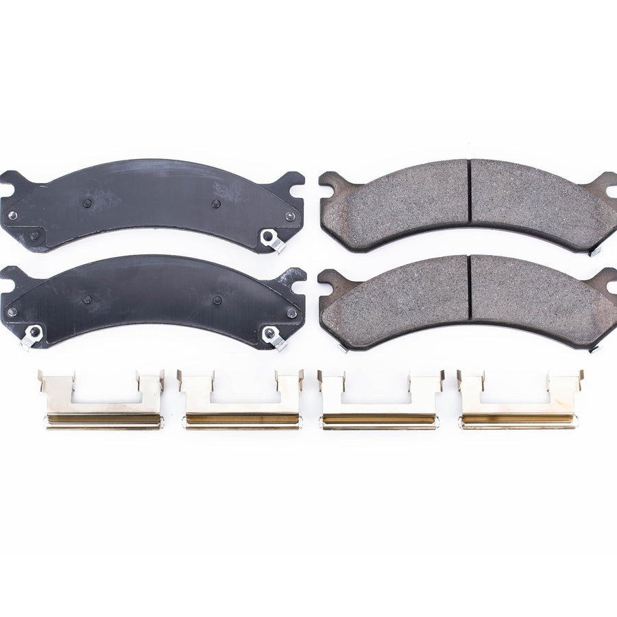 Power Stop Front Brake Kit For Chevrolet Avalanche 2500 2002-06 |Cadillac DeVille 2000-05 |DTS 2006-11 |Express 2500 2003-20 - Ceramic Brake Pads With Installation Hardware, 17-784