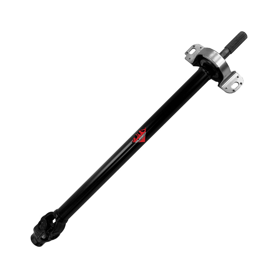 Front Rugged Propeller Shaft for (2019-21) Polaris RZR Turbo S, In Heat Treated Carbon Steel & Powder Coated Black Shafts for Extreme Durability, U-Joints Greased Fittings OEM: 1334136