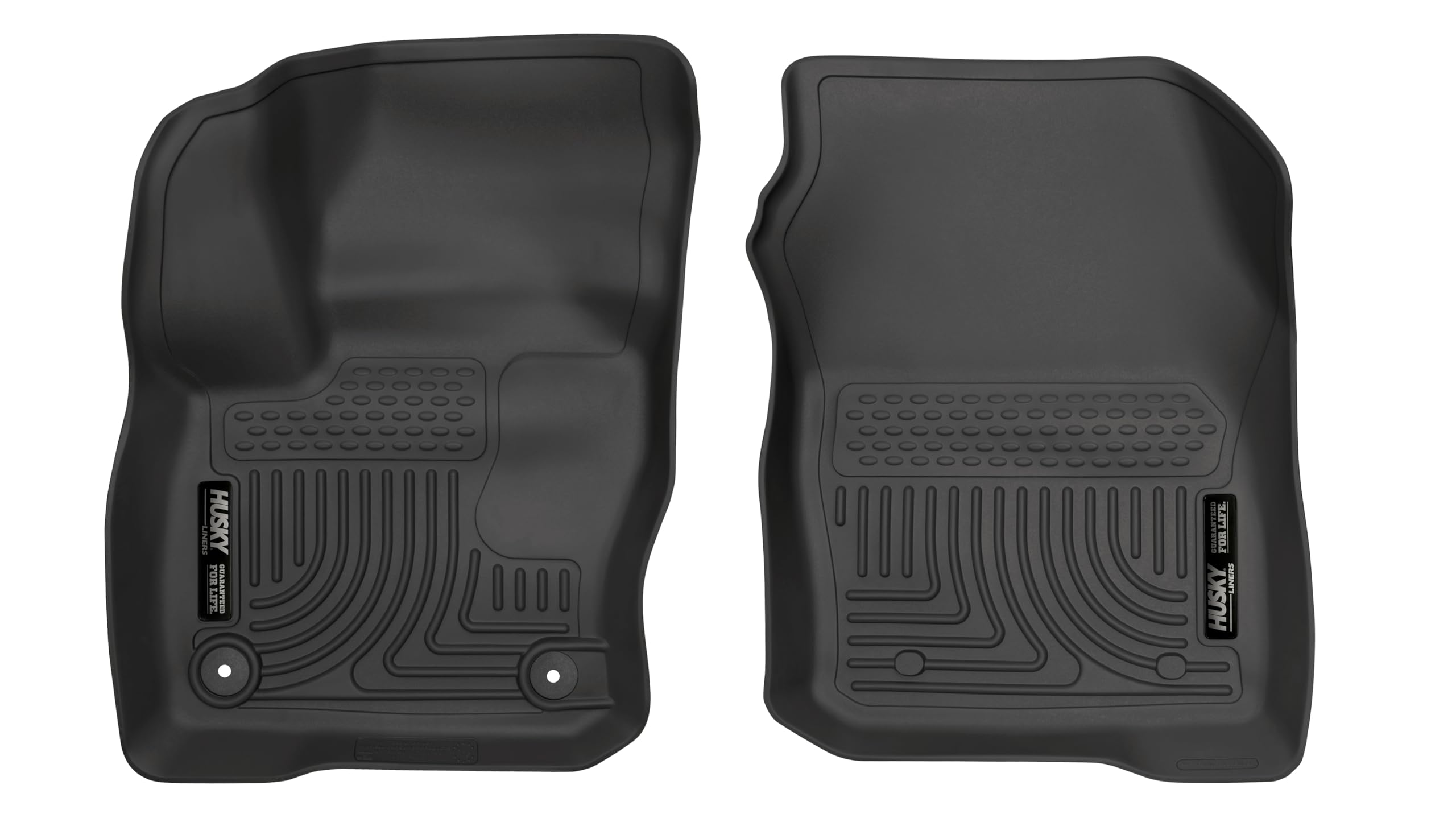 Weatherbeater Husky Liners Floor Mats | Fits 2016-2018 Ford Focus, Excludes RS Model | Front Row, 2-pc Black - 17441