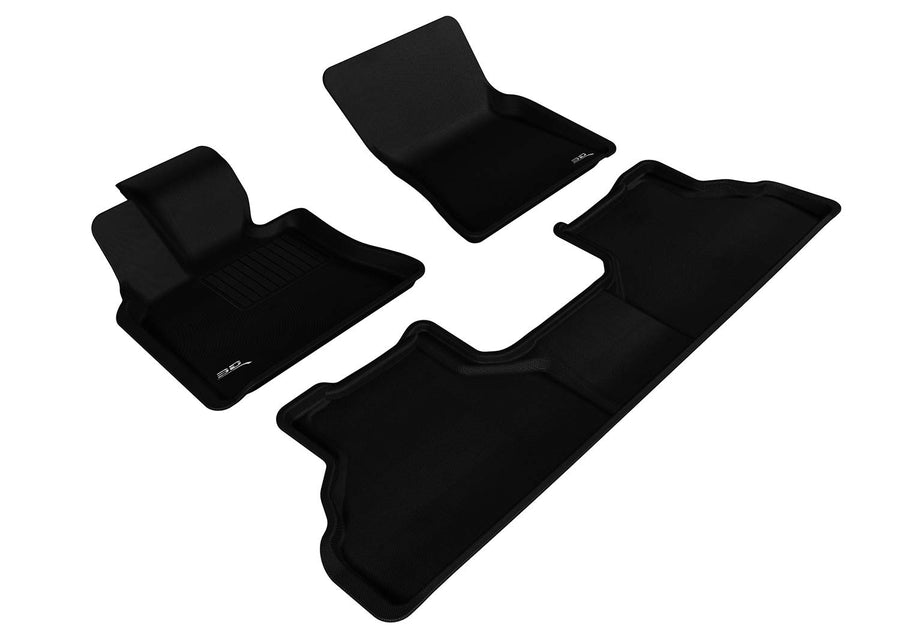 Complete Set 3D MAXpider-L1BM06201509 Custom Fit All-Weather Floor Mat for Select BMW X6 (E71) Models - Kagu Rubber (Black)