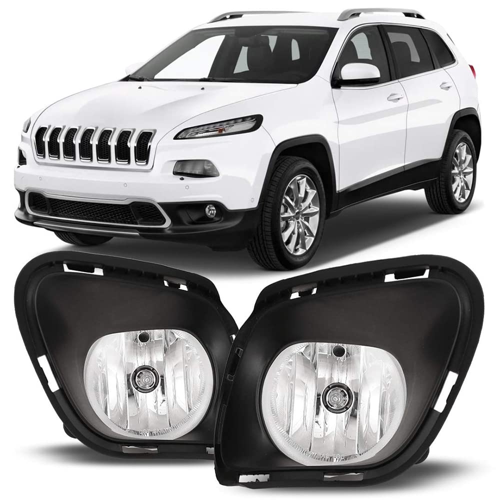 For 2014-2016 Jeep Cherokee Winjet Fog Lights +Wiring Kit +Switch Complete SET