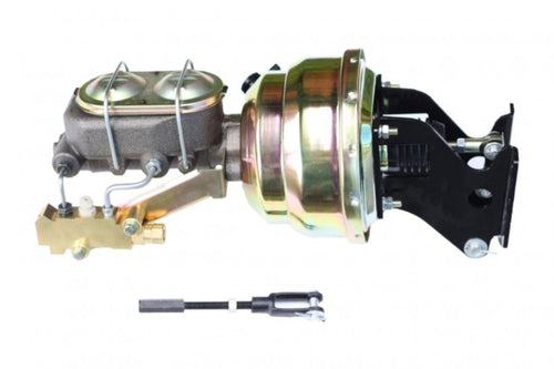 8 Inch LEED BRAKES Dual Power Booster, 1-1/8 Inch Bore Master, Side Mount Valve, Disc/Drum (Zinc)
