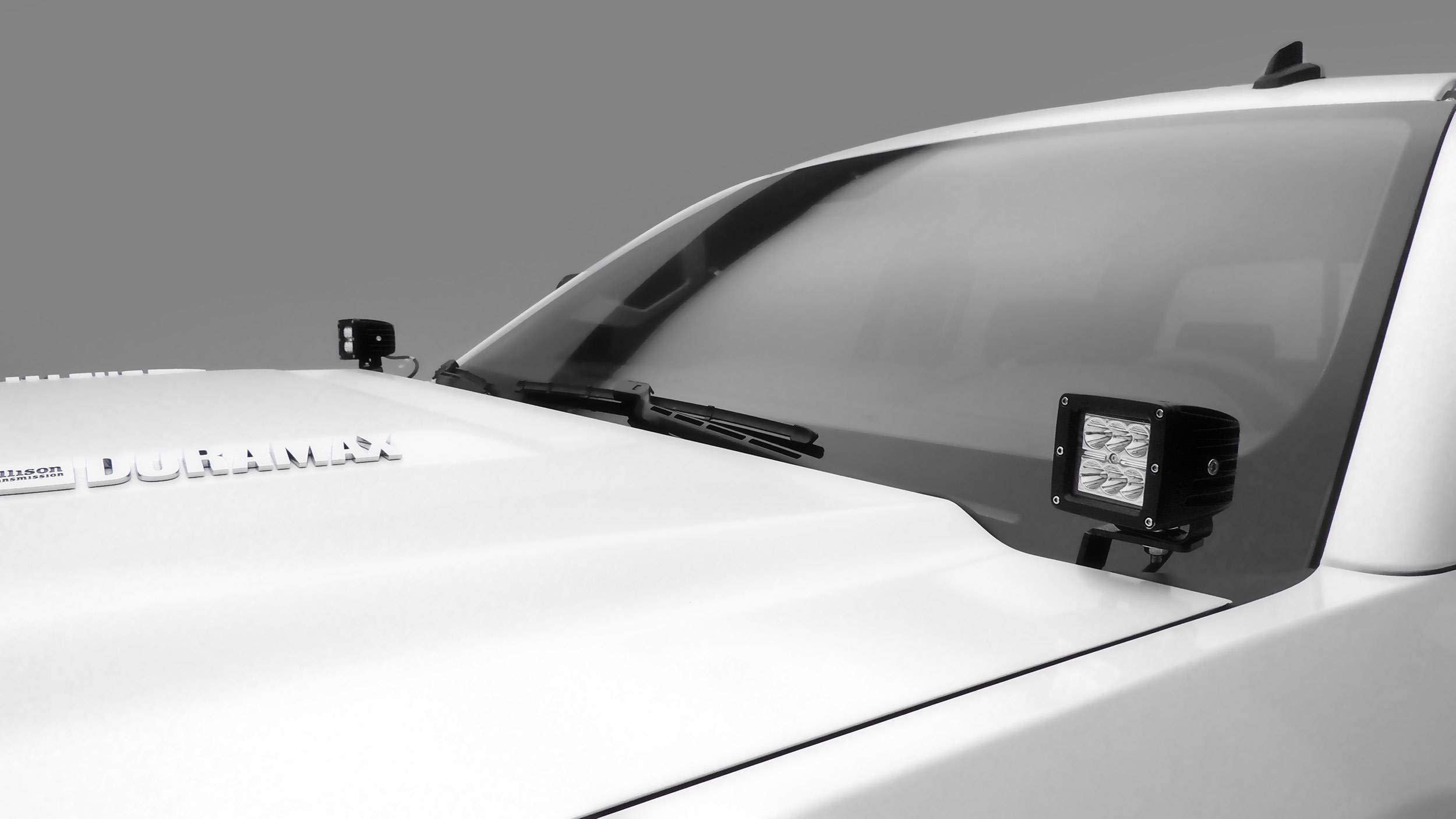 ZROADZ LED Mounting Bracket Ditch Hood Hinge - Compatible w/ 2015-2019 Chevy Silverado 2500 3500 - to Mount (2) 3 Inch LED Pod Lights - Mild Steel Gloss Black - Bolt-On Easy Installation - PN #Z361221