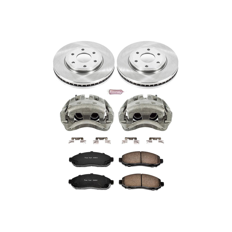 Power Stop KCOE4611 1-Click Autospecialty OE Replacement Brake Kit with Calipers For Nissan Frontier 2005-2015, Suzuki Equator 2009-2012 [Model Specific]