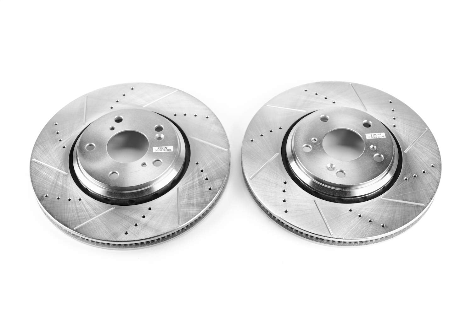Power Stop JBR1730XPR Front Brake Rotor Pair Drilled and Slotted For Acura ILX 2017-2022, Honda Accord 2016-2017, Honda Civic 2017-2020 [Model Specific]