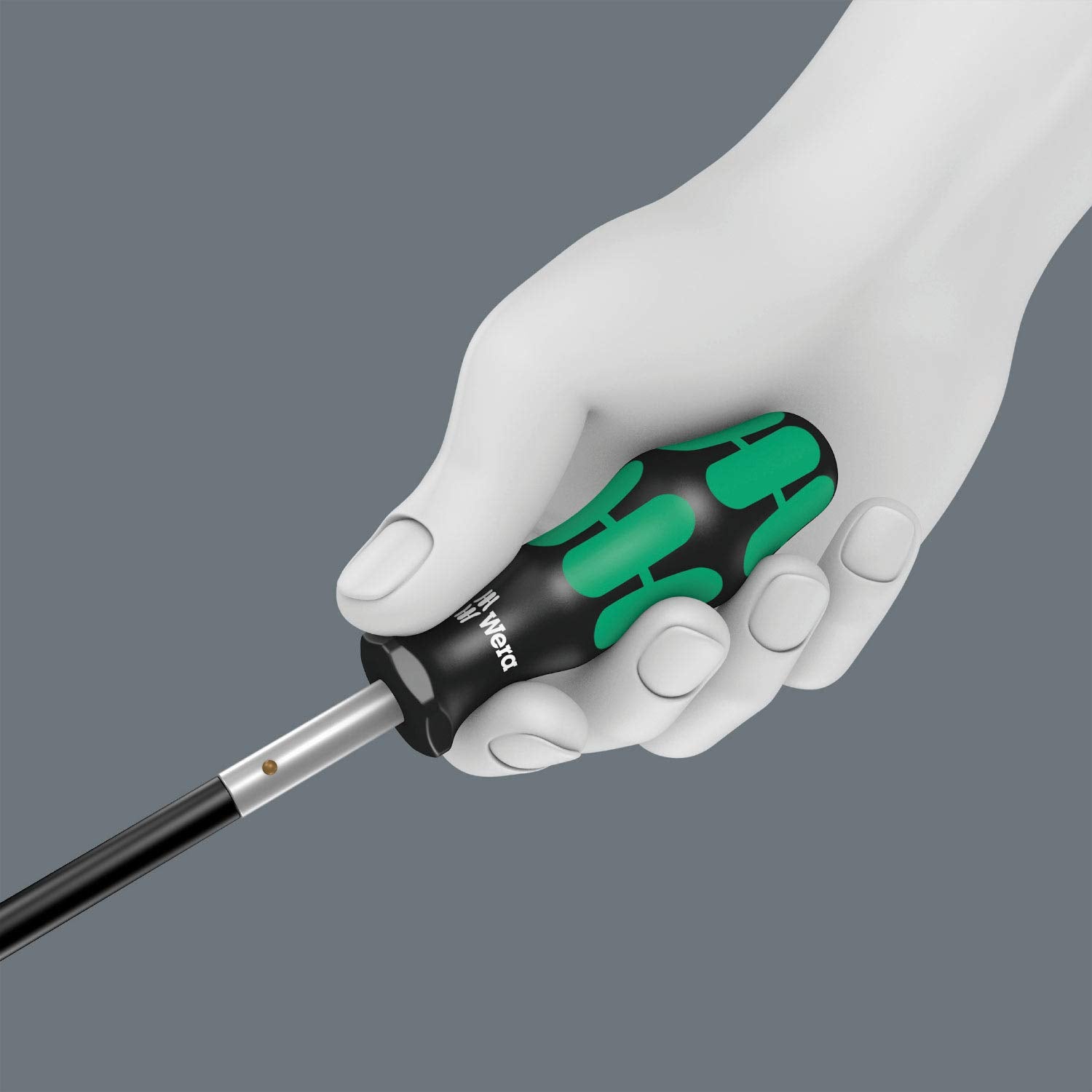 Wera Kraftform 5028160001 392 Hexagon Flexible Shaft Bitholding Screwdriver, 1/4" Head, 177mm Blade Length, MULTI