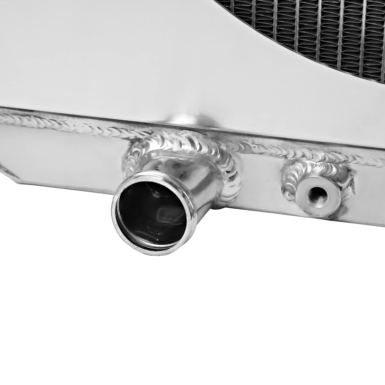 3 Row Aluminum Cooling Radiator with Fan Shroud Spec-D Tuning Compatible with 1967-1970 Ford Mustang V8
