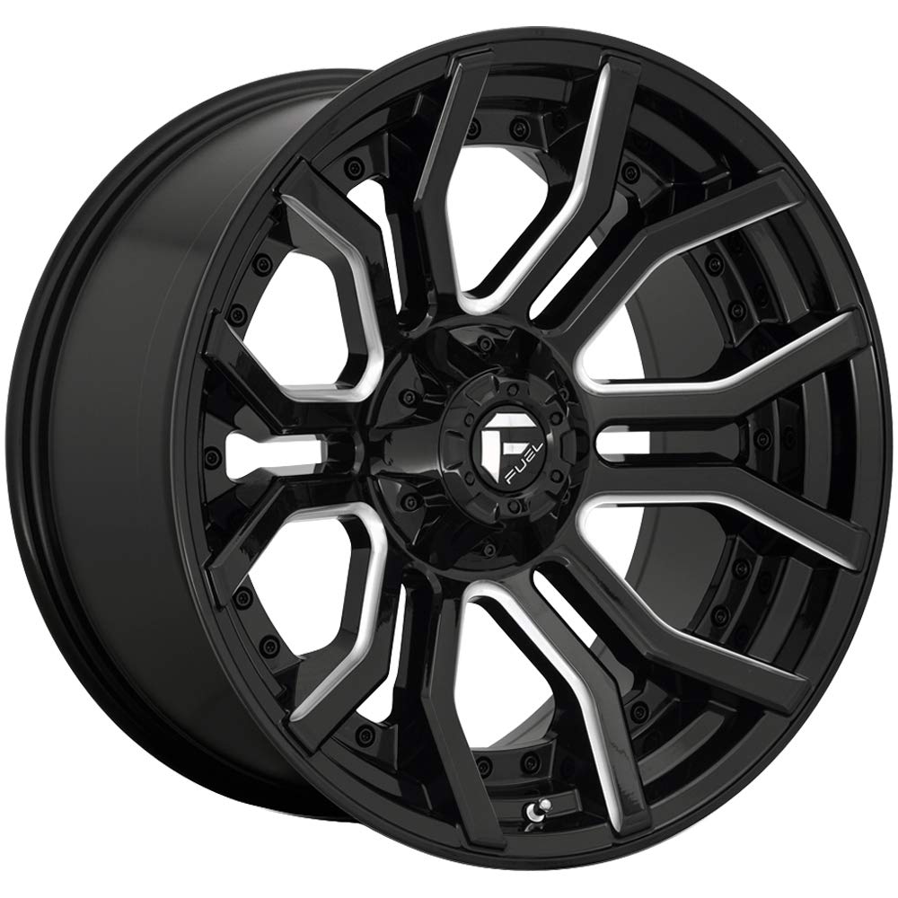 D711 RAGE FUEL OFF-ROAD 20X9, 6X135/5.5, 5.04, 1mm GLOSS BLACK MILLED - D71120909850