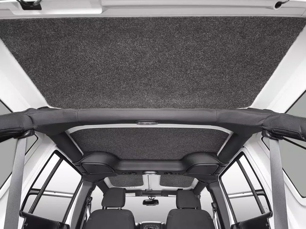 Jeep Headliner - Bedrug | 2011 - 2018 Jeep Wrangler UNLTD JK 4 Door, Custom cut, Grey - 4 pc. | HLJK114DRK