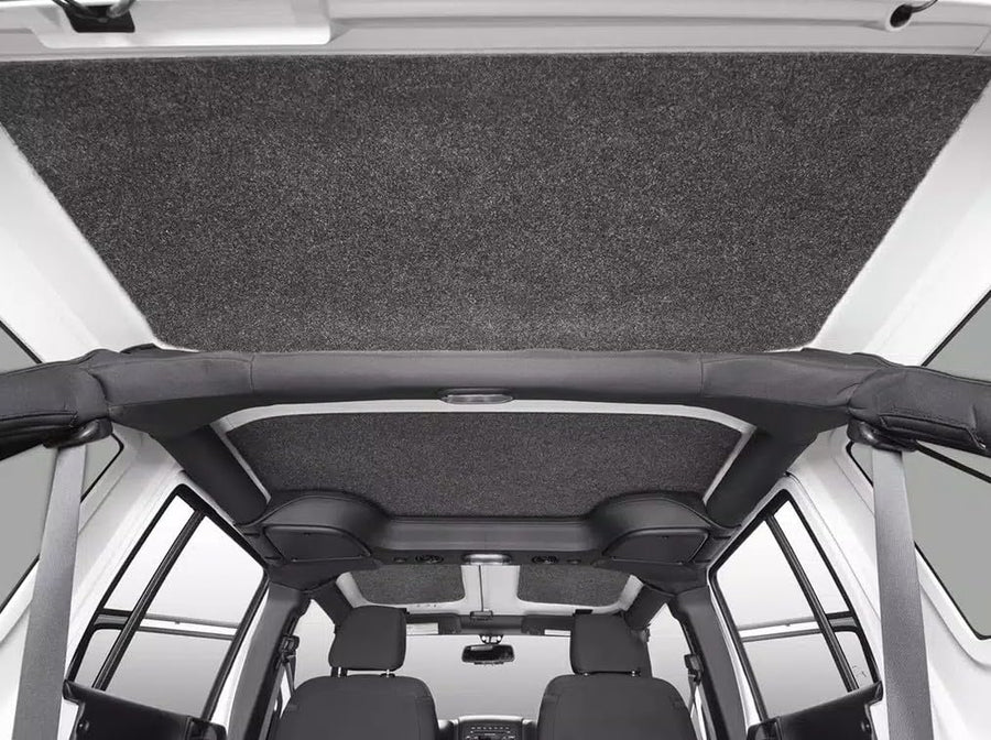 Jeep Headliner - Bedrug | 2011 - 2018 Jeep Wrangler UNLTD JK 4 Door, Custom cut, Grey - 4 pc. | HLJK114DRK