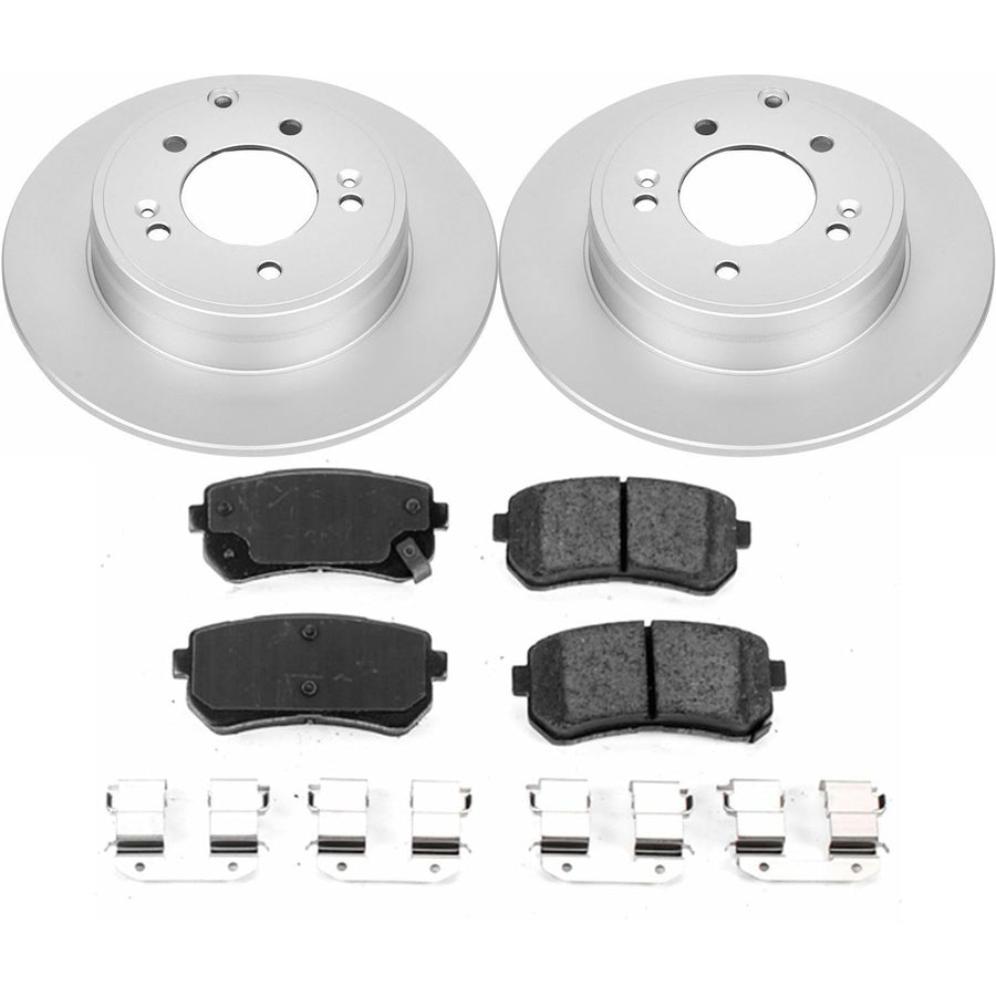 Power Stop Rear CRK7505 Z17 Evolution Geomet Coated Brake Kit For Hyundai Sonata 2016-2019, Kia Optima 2016-2020 [Model Specific]