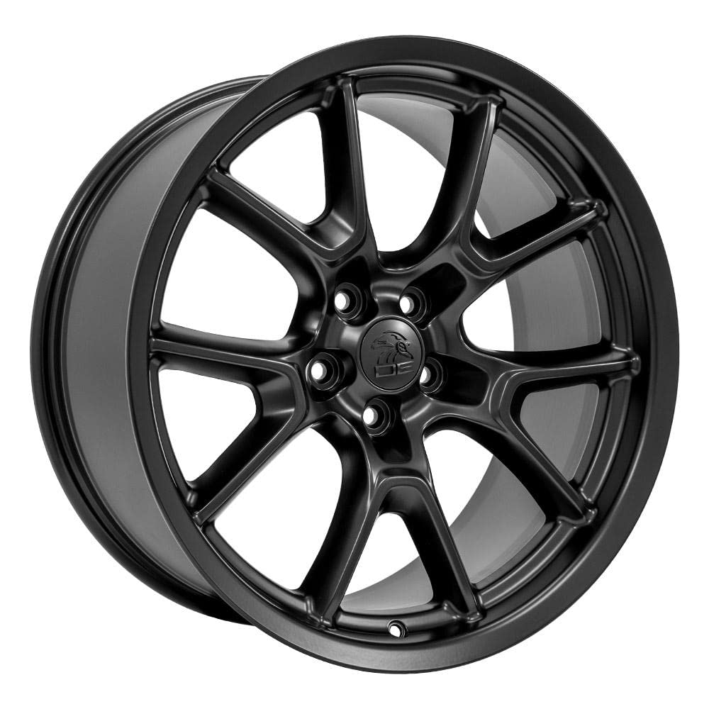 20 Inch OE Wheels DG21 Rim Fits Challenger 50th Anniversary Style 5x115 20x9 Satin Black - Hollander 10369 (1)