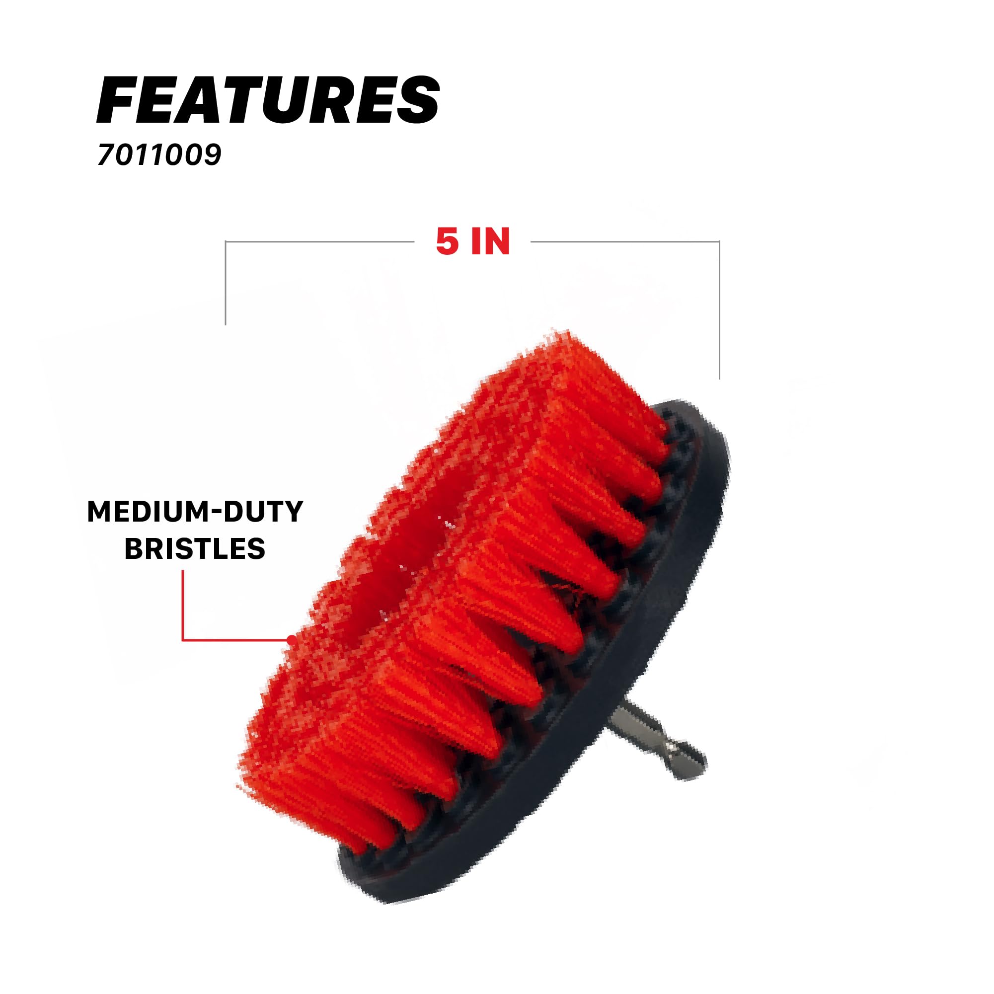 Maxshine M8 Universal Drill Brush Set, 3-Piece (2”, 4”, 5”) | Heavy-Duty Carpet & Upholstery Cleaner with Drill Attachment | Detailing Brush Kit for Leather, Fabric, Seats, Floor Mats & Car Interiors