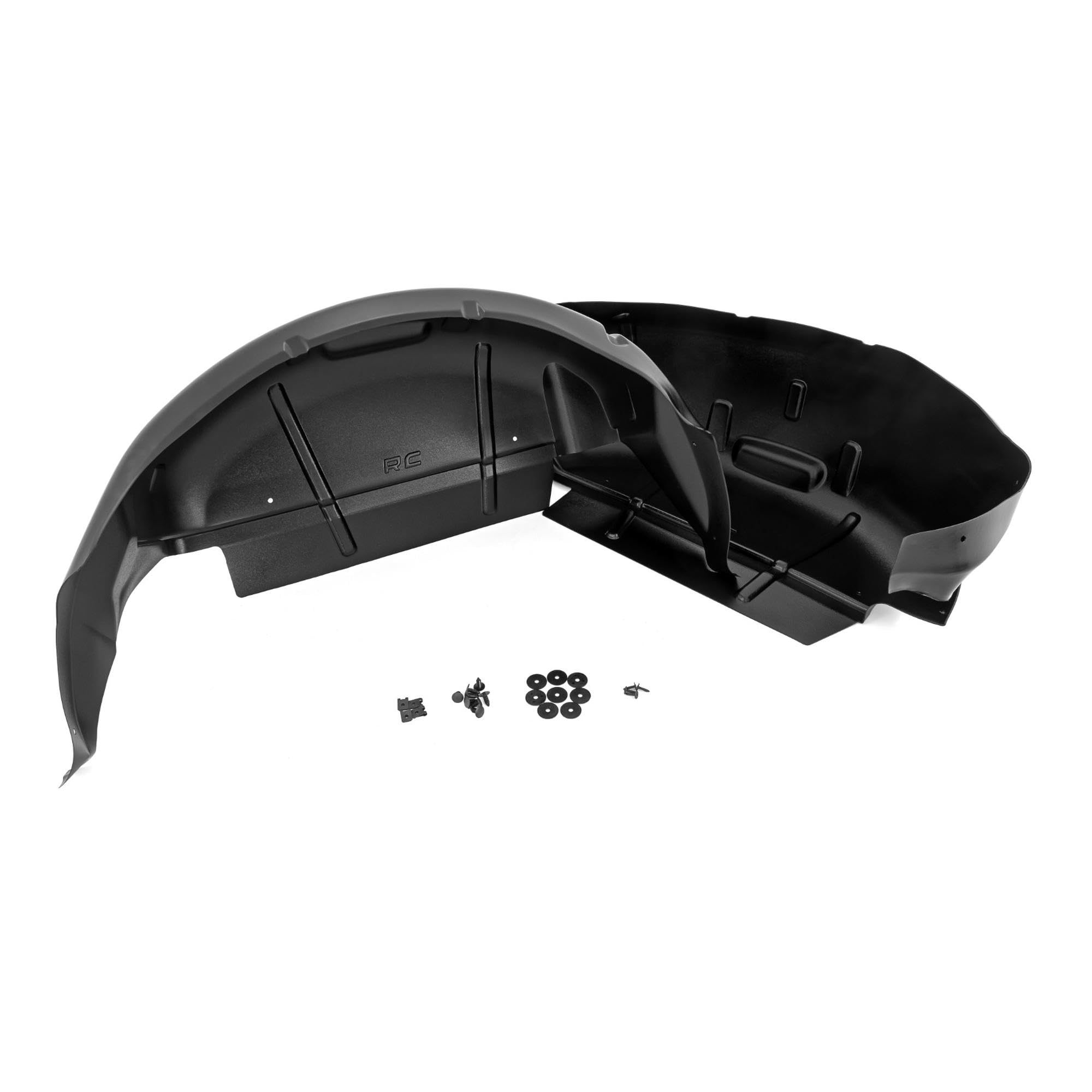 Rough Country Rear Fender Liners for Ford F-150 (2015-2020) - Heavy-Duty Rear Wheel Well Liners for Mud & Debris Protection, Made in USA