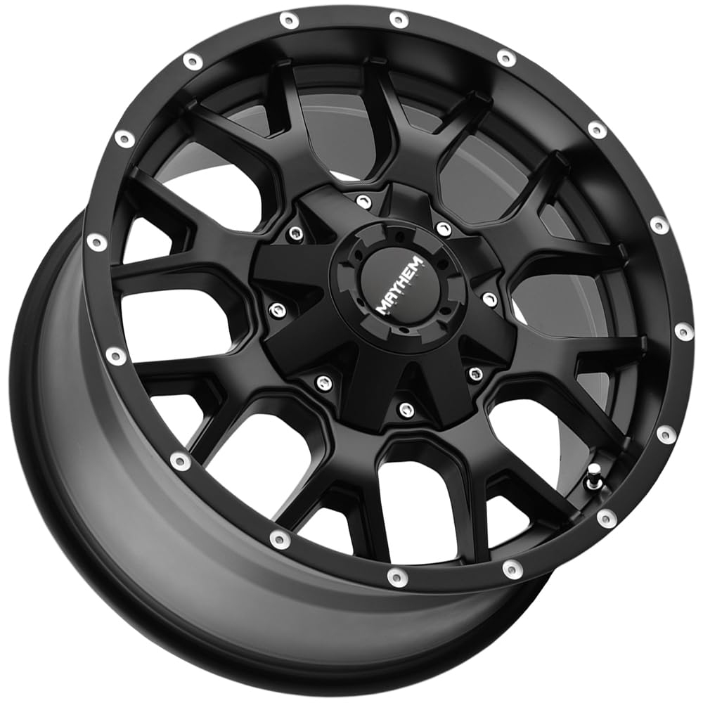 Warrior Mayhem 8015 Matte Black Wheel Finish (20 x 9. inches /6 x 139 mm, 0 mm Offset)