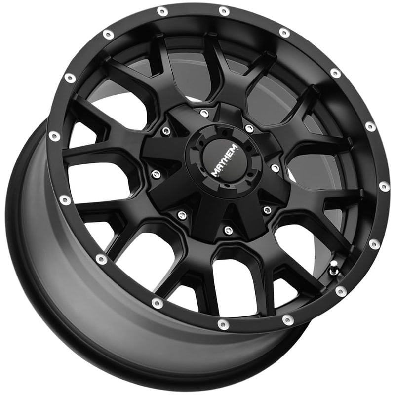 Warrior Mayhem 8015 Matte Black Wheel Finish (20 x 9. inches /6 x 139 mm, 0 mm Offset)