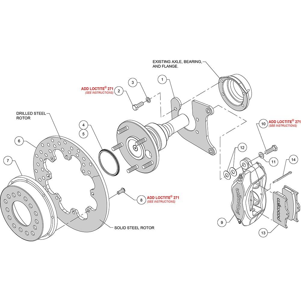 Drilled Rotor FDL Rear Drag Kit