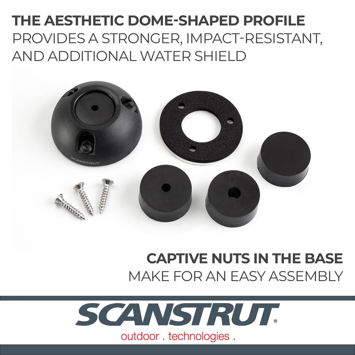 Scanstrut Cable Seal DS21B-P-BLK for Connectors Up to 21mm, Cables 9-14mm - Black
