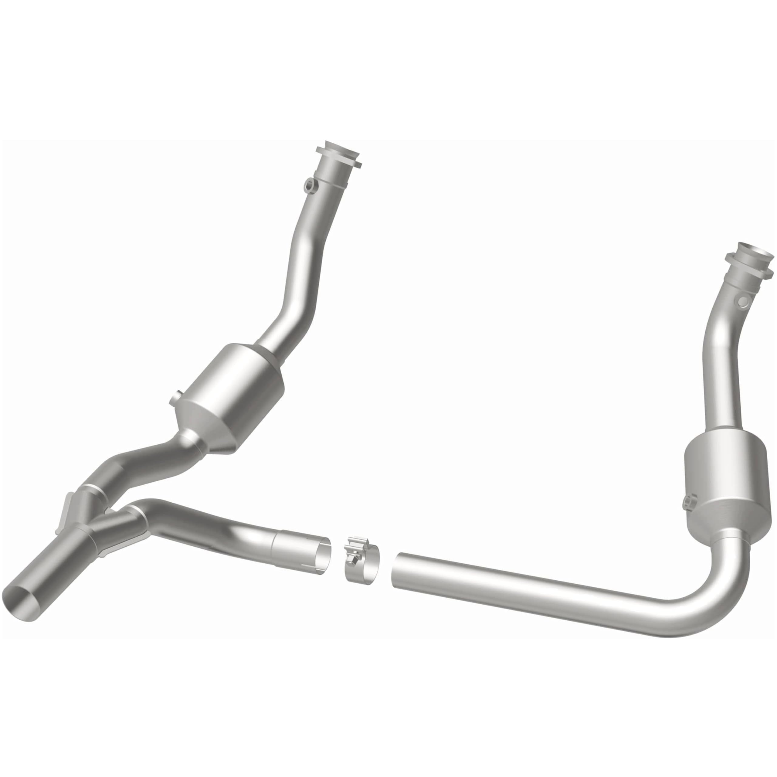 MagnaFlow OEM Grade Direct-Fit Catalytic Converter Federal/EPA Compliant 21-458 - Stainless Steel 2.25in Main Piping, 45.25in Overall Length, Pre-Converter & Midbed O2 Sensor - Replacement OEM