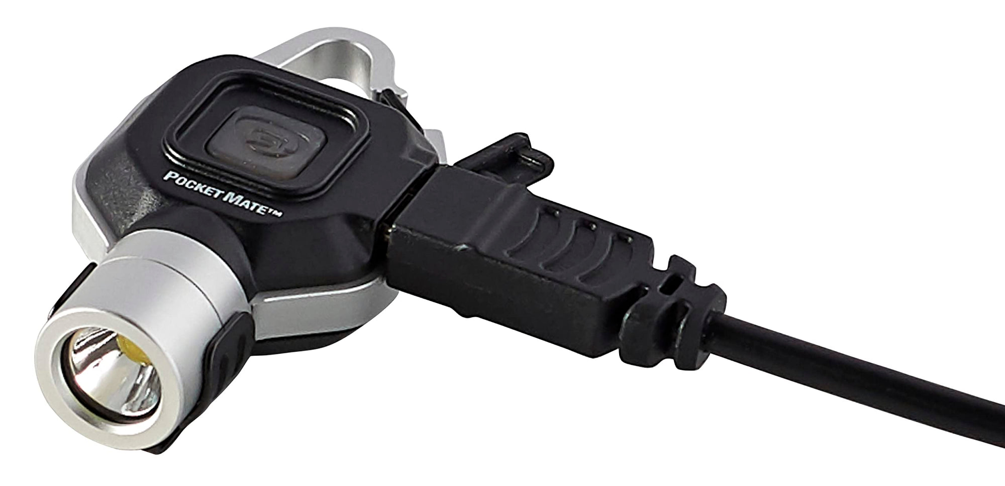 Pocket Mate Streamlight 73300 325-Lumen Keychain/Clip-on USB Rechargeable Flashlight, Silver