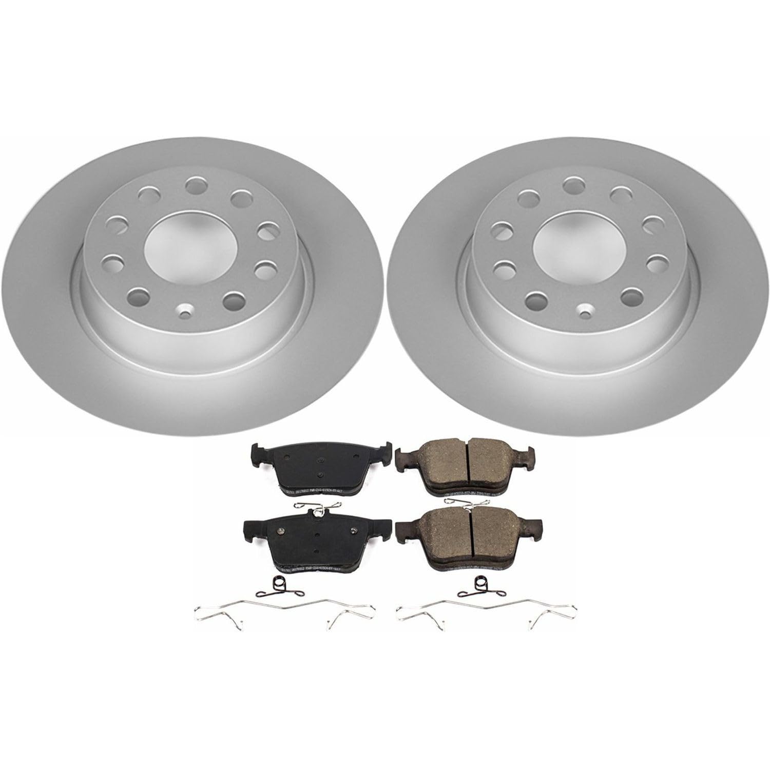 Power Stop CRK7093 Z23 Evolution Geomet Coated Brake Kit For Audi A3, Audi A3 Quattro, Audi A3 Sportback e-tron, VW Taos, VW e-Golf [Model Specific]