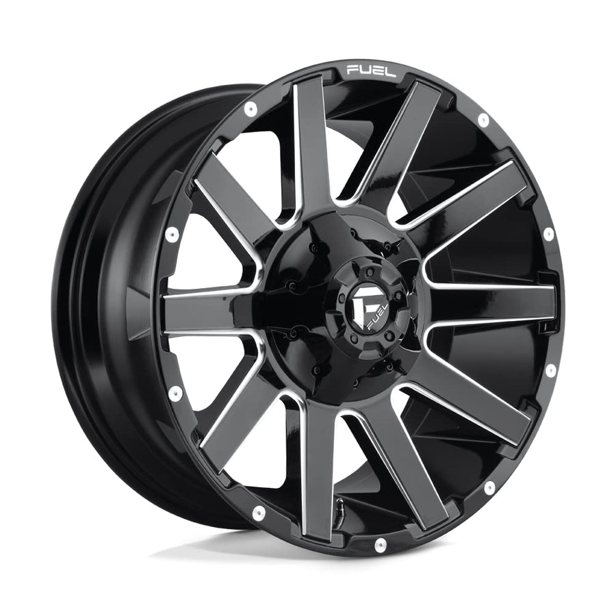 D615 FUEL OFF-ROAD CONTRA 20X9, 8X170, 5.79, 20mm GLOSS BLACK MILLED - D61520901757
