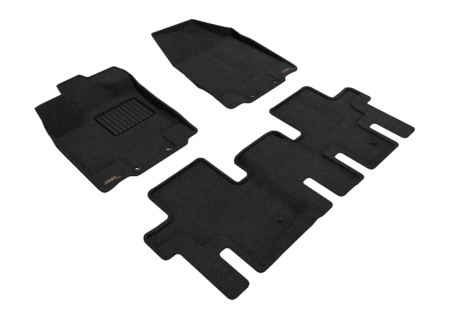3D MAXpider Elegant Custom Fit Floor Mat (Black) for 2013-2020 Nissan Pathfinder - 1ST Row 2ND Row
