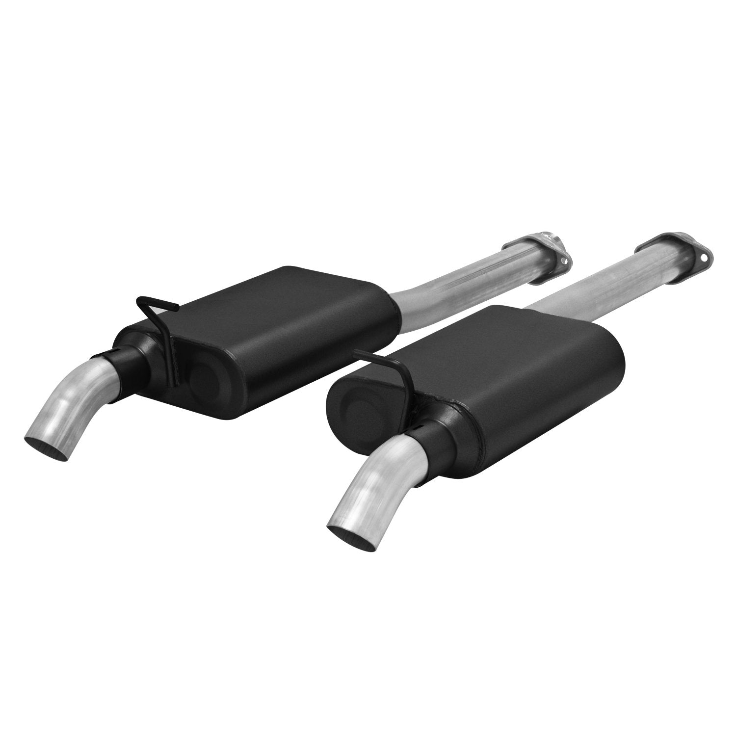 American Thunder Flowmaster 817574 Cat-Back Exhaust Kit 2.5 Inch 409 Stainless Steel Super 44 Series Mufflers Turn Down Dump Compatible with 1986-2004 Ford Mustang GT, LX, Cobra 4.6L 5.0L