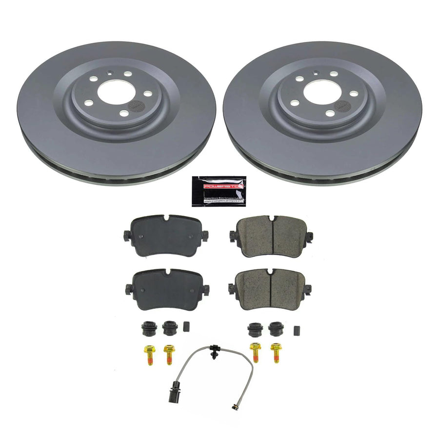 Power Stop CRK8571 Rear Brake Rotor and Pad Kit For Audi e-tron Quattro 2019-2020, Audi e-tron Sportback 2020 [Model Specific]