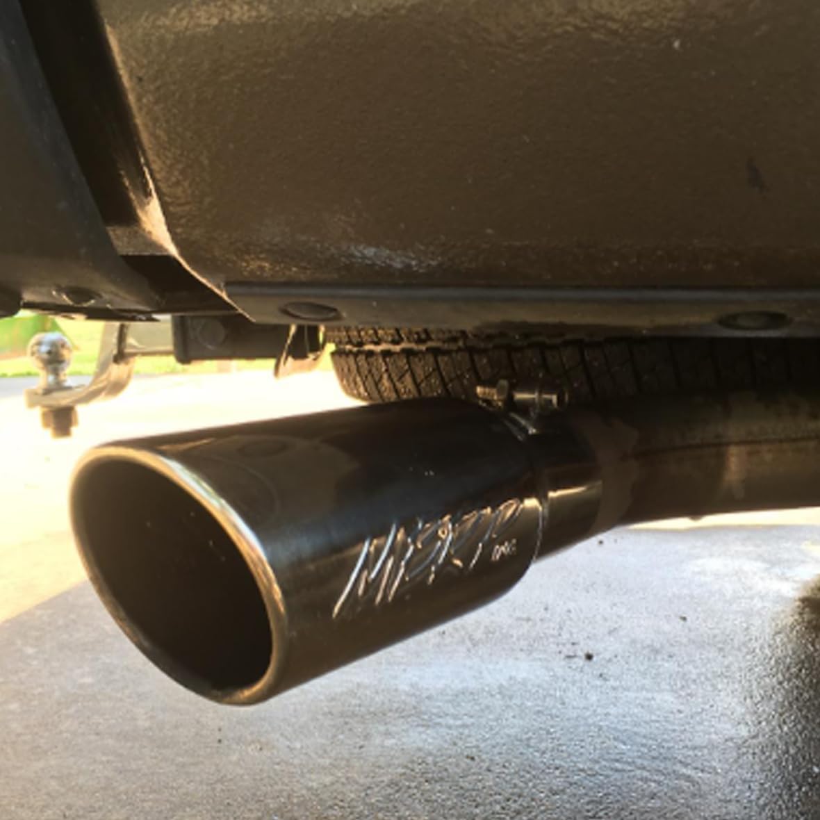 T304 MBRP Angled Rolled End Tip, 4" O.D., 3" Inlet, 10" Length