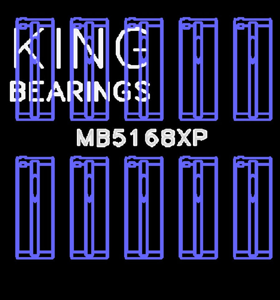 Honda H22 King Engine Bearings - 50mm Journal Crankshaft Main Bearing Set (Size STDX) (MB5168XPSTDX)