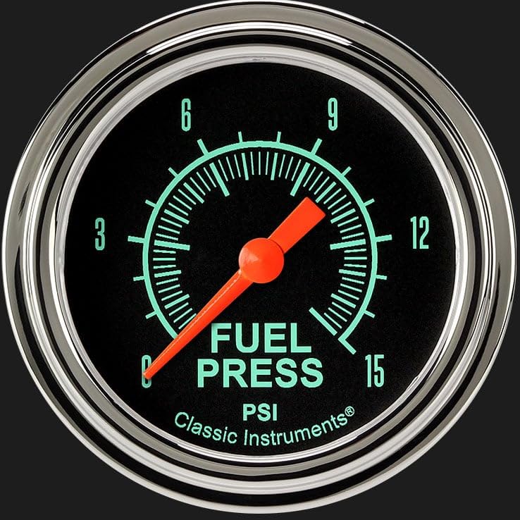 Classic Instruments G/Stock GS345SLF 2 5/8" Fuel Pressure Gauge 15 PSI Electric