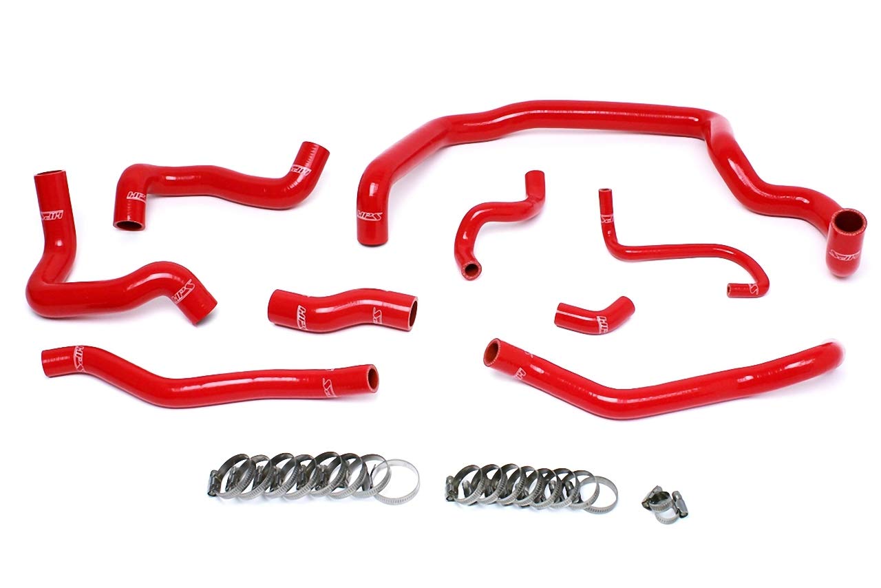Red Silicone HPS Radiator + Heater Hose 57-1556-RED