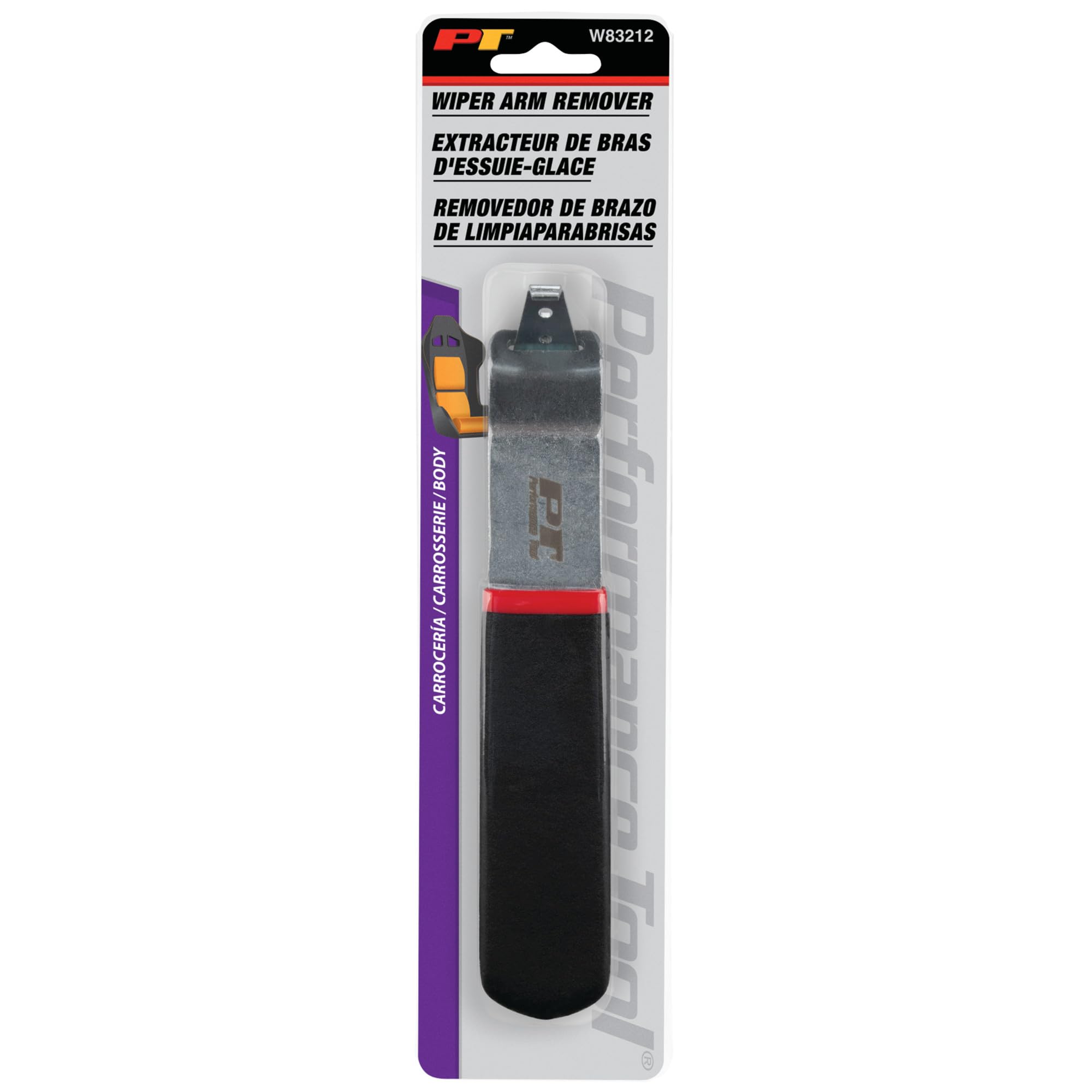 W83212 Performance Tool Windshield Wiper Arm Remover, Steel, Cushion Grip Handle, Black